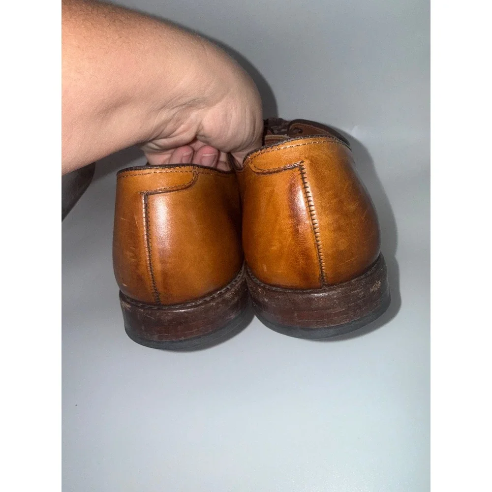 Allen Edmonds Fifth Avenue Mens 11 D Tan Leather Cap Toe Oxford Shoes 5735